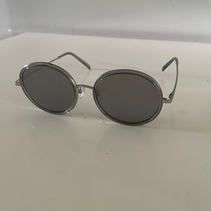 JINS LRF-17S-818 sunglasses silver round